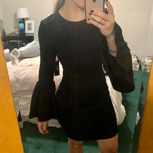 Lulus black bell sleeve dress